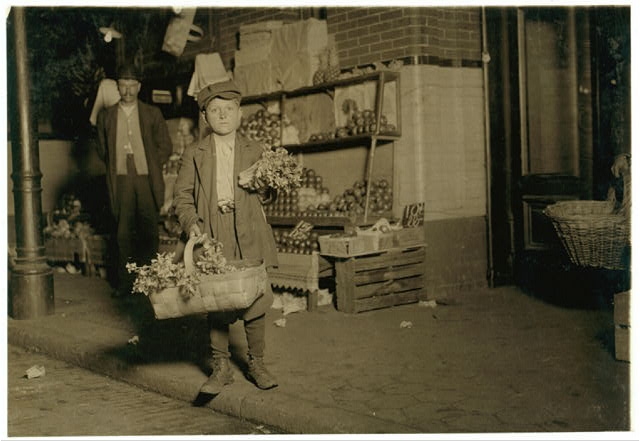 10:30 P.M. At Center Market. 11 yr. old Celery Vendor Gus...