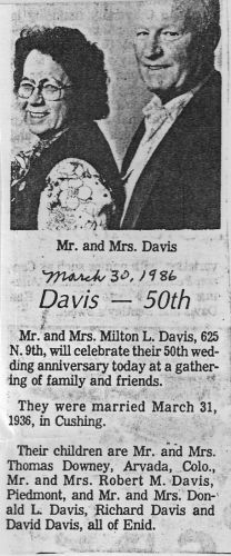 Anna (Becker) Davis and Milton Davis