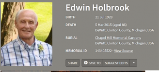 Edwin Holbrook 1928 - 2015