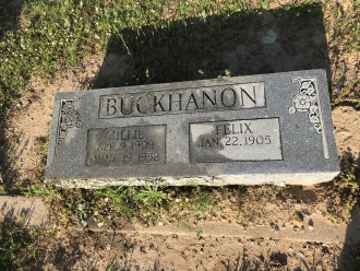 Buckhanon family, OK cemetery.