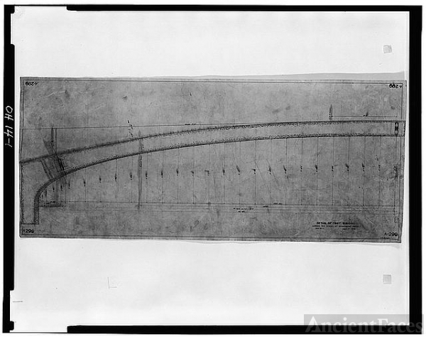 1. Drawing showing detail of foot bridge across Big Creek...