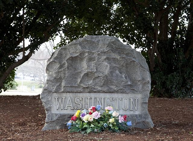 Grave of Booker T. Washington located at Tuskegee...