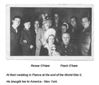 Francis Maynes O'Hare & wife Renee -wedding day in France