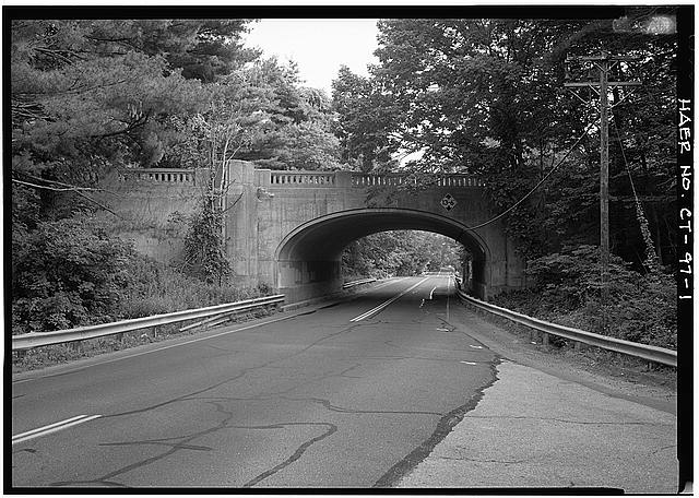 1. VIEW ALONG CHESTNUT HILL ROAD TO BRIDGE CARRYING THE...