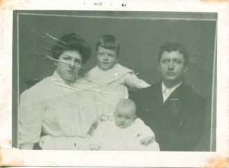 John and Ella with Pop (Maurice) and Helen