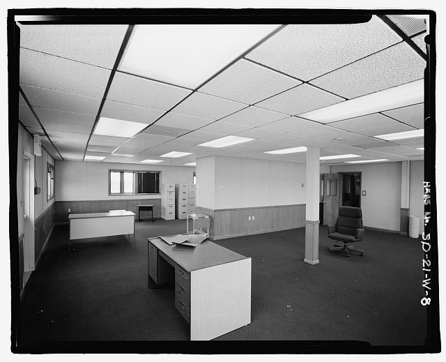 8. Interior view of unoccupied office space; showing...