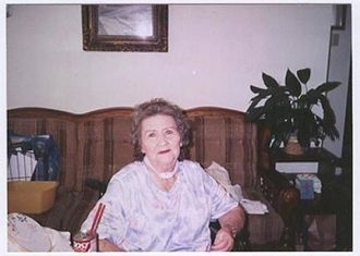 Joyce Josephine Irle Rhoades Morre Kuntschik  Moore  taken 1 week before she Died July 24,2001 in Gonzales texas .