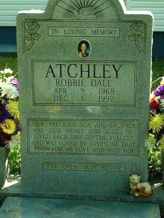 Robbie Dale Atchley's gravesite  #2