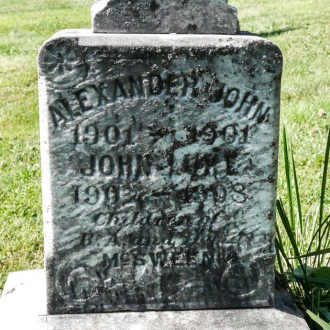 Alexander John McSween & John Luke McSween--gravestone