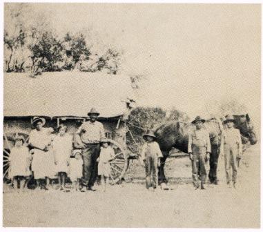 Albert Benton Family on a Covered Wagon Journey to the Rio Grande Valley