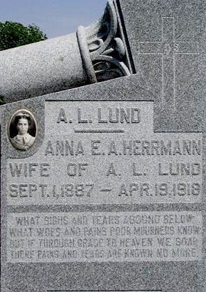 ANNA LUND GRAVESITE: OSTERLAK-HERRMANN DAUGHTER