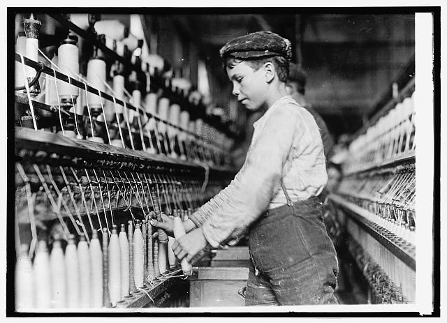 A doffer boy in Globe Cotton Mills, Augusta, Ga., Jan....