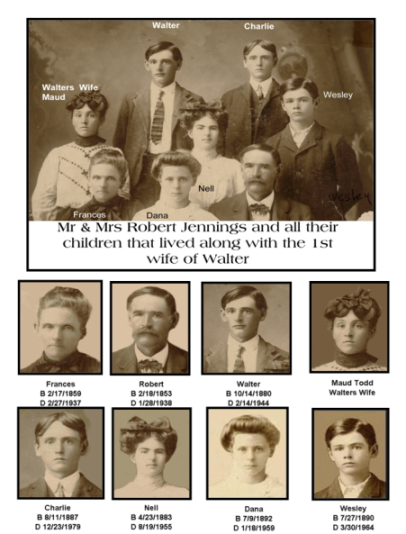 ROBERT JENNINGS FAMILY about 1905 in Missouri