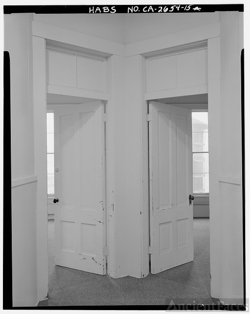 Office doors, second floor, depot interior. National...