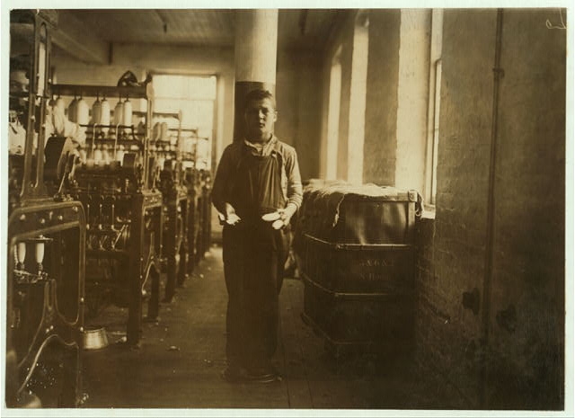 Eddie Grimshaw, 40 Stoney Hill. Has worked as doffer in...