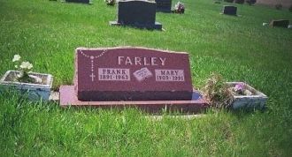 Gravestone of Francis W. and Mary C. (Lass) Farley