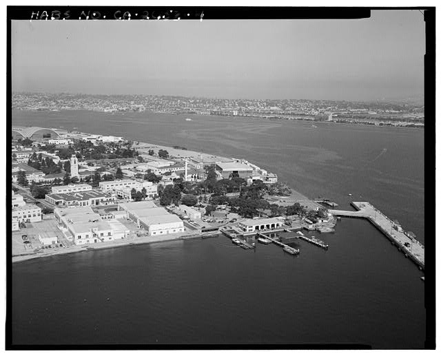 Aerial view looking northwest showing location of...