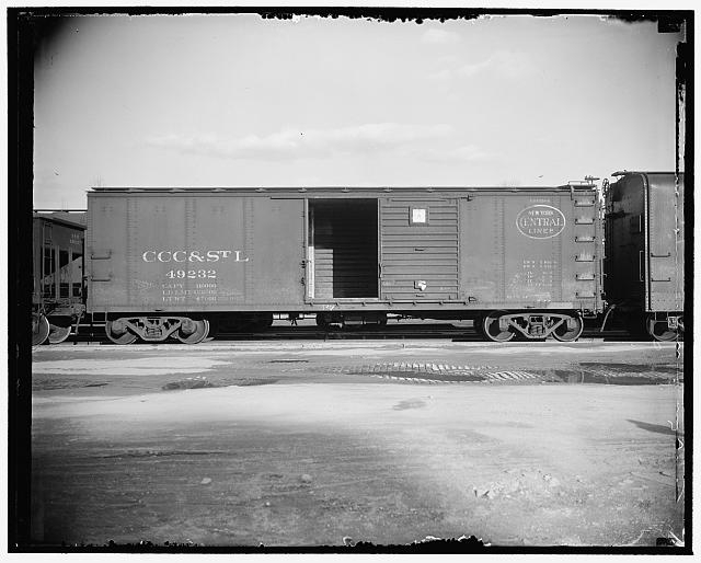 U.S. news. Freight car, side view, 3/7/38