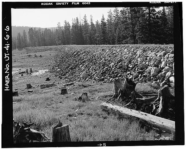 6. VIEW SHOWING UPSTREAM FACE OF DIKE, LOOKING EAST -...