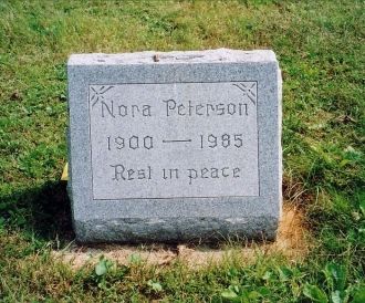 Nora Peterson's gravestone