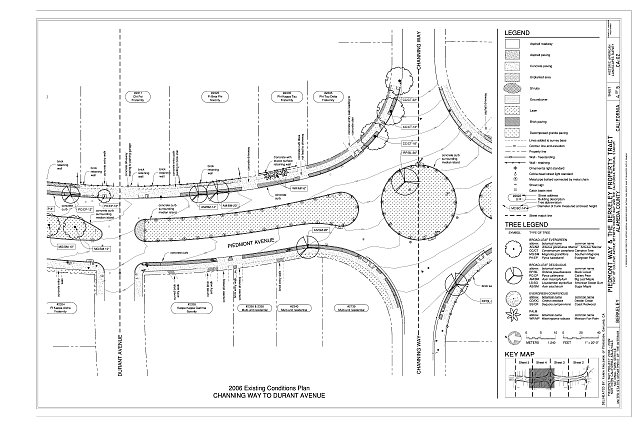 2006 Existing Conditions Plan, Channing Way to Durant...