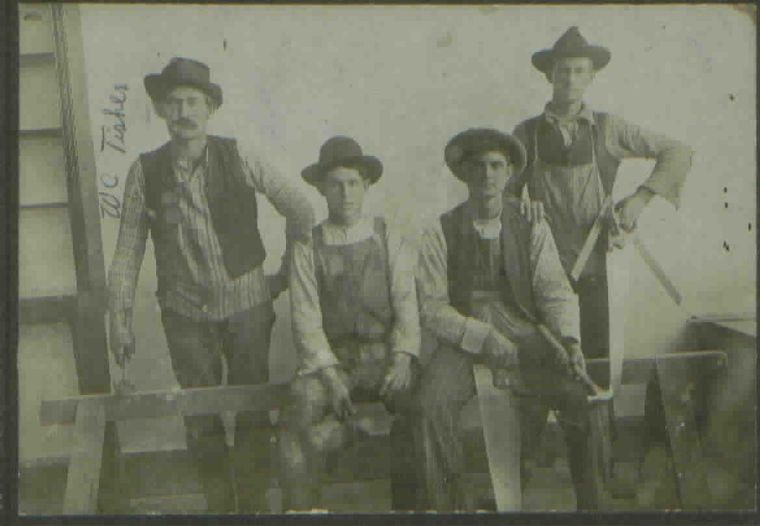 W.C. Tisher and 3 unknown men