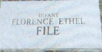 Florence Ethel File Gravestone