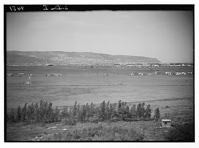 Telephoto view of Mt. Carmel (Haifa) & the Plain of Acre...