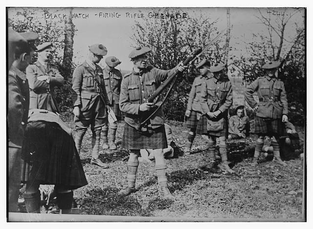Black Watch -- firing rifle grenade
