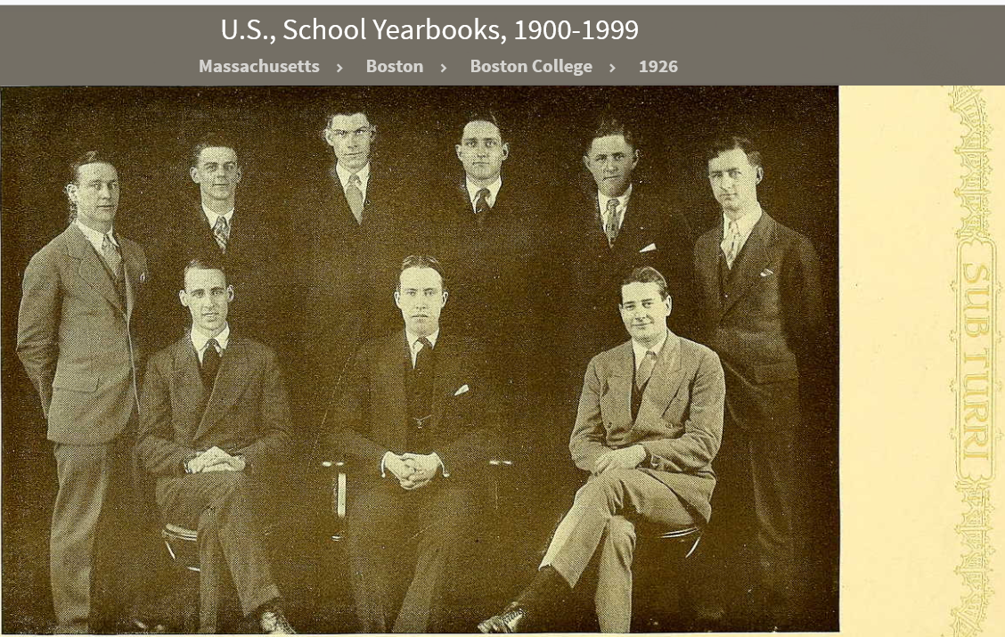 Joseph Henry Beecher--U.S., School Yearbooks, 1900-1999(1926) Sub Turri -2