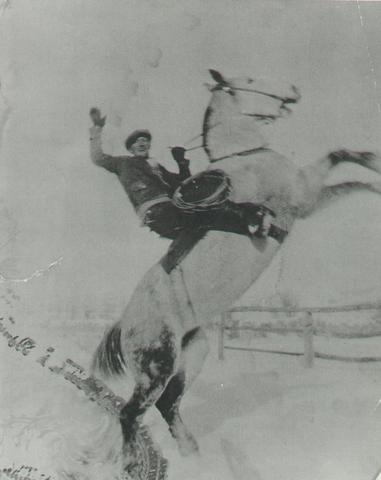 Raymond Crandall Riding a horse