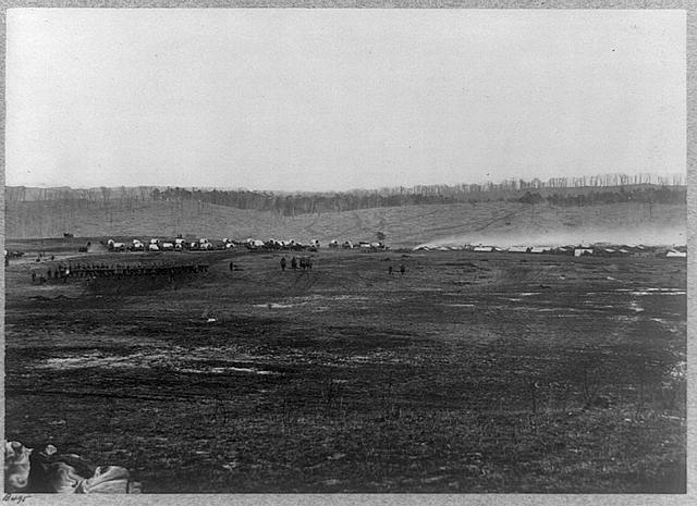 Winter quarters of a cavalry regiment in Army of Potomac...