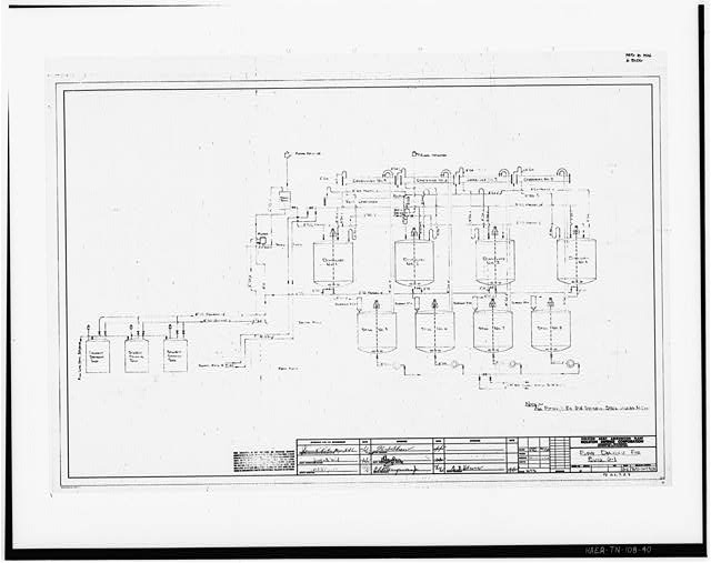 40. Photograph of a line drawing. 'FLOW DIAGRAM FOR...