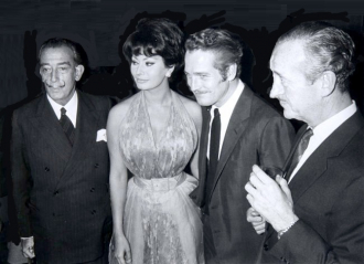 Salvador Dali, Sophia Loren, Paul Newman and David Niven