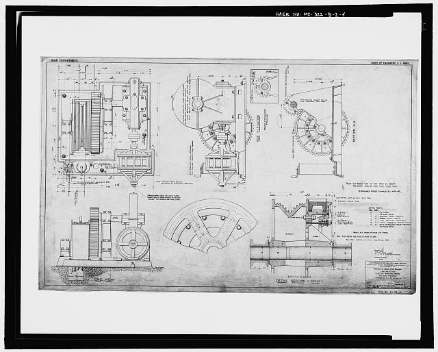 Photographic copy of engineering drawings, dated...