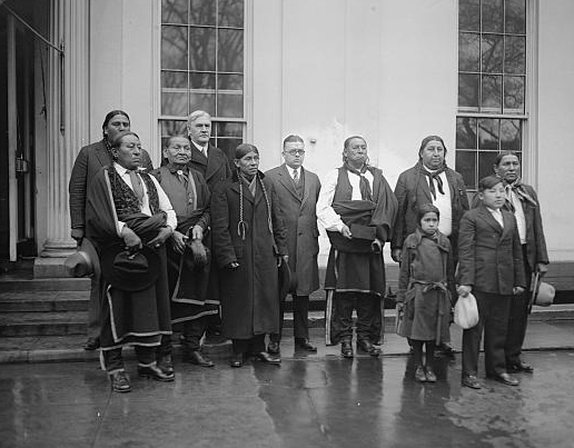 Senator Harreld & Rep. Montgomery with Osage Indians,...