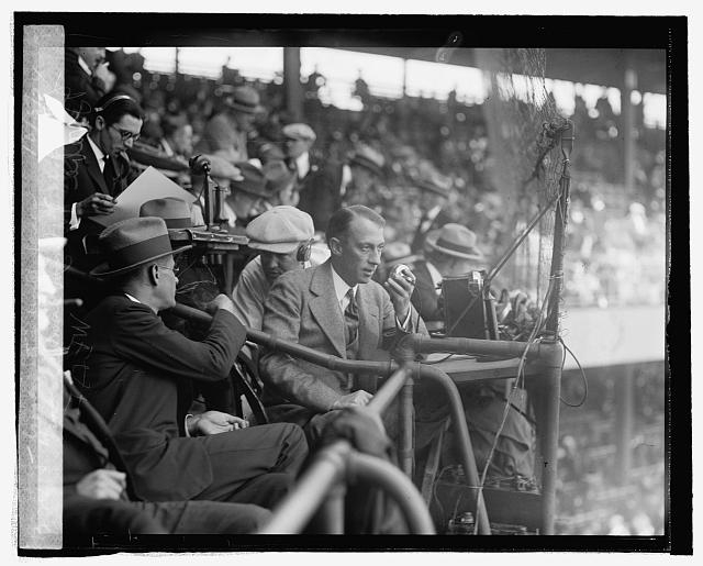 Graham McNamee of W.E.A.E broadcasting World Series, 10/5/24