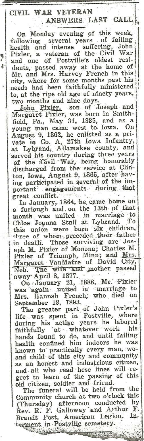 John PixlerObituary