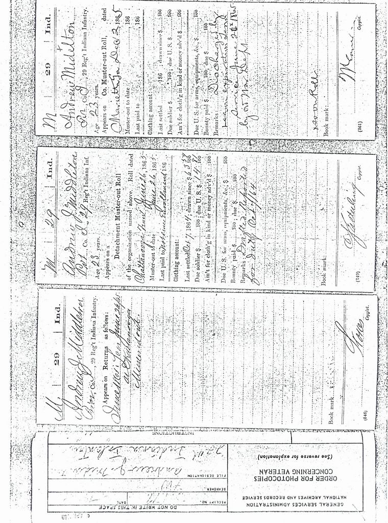 Andrew Jackson Middleton Civil War Records 6