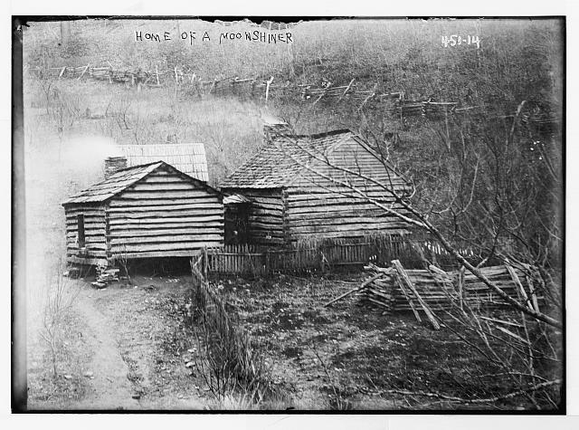Log cabins, home of a moonshiner