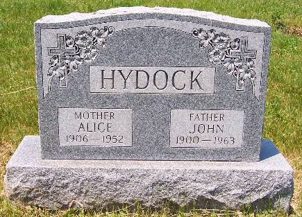 John & Alice (Aleksandra)  Hydock/Hajduk Tombstone