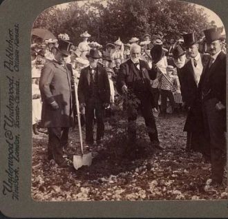 President Roosevelt Planting a Tree