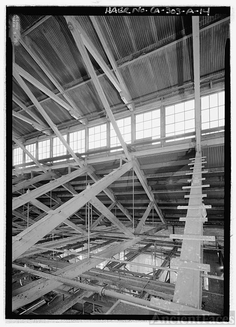 MACHINE SHOP, EAST BAY TRUSS/CLERESTORY CONNECTION...