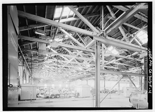 PAINT SHOP, WEST BAY INTERIOR, LOOKING NORTH. - Southern...