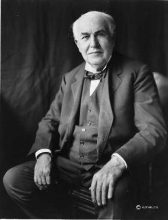 [Thomas Alva Edison, three-quarter length portrait,...