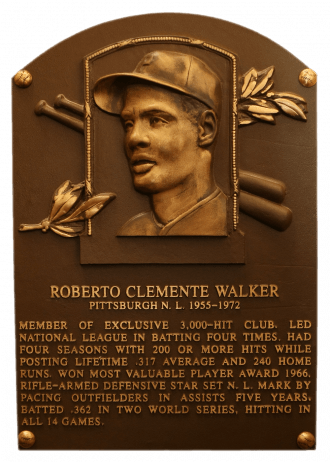Roberto Clemente, HALL OF FAME