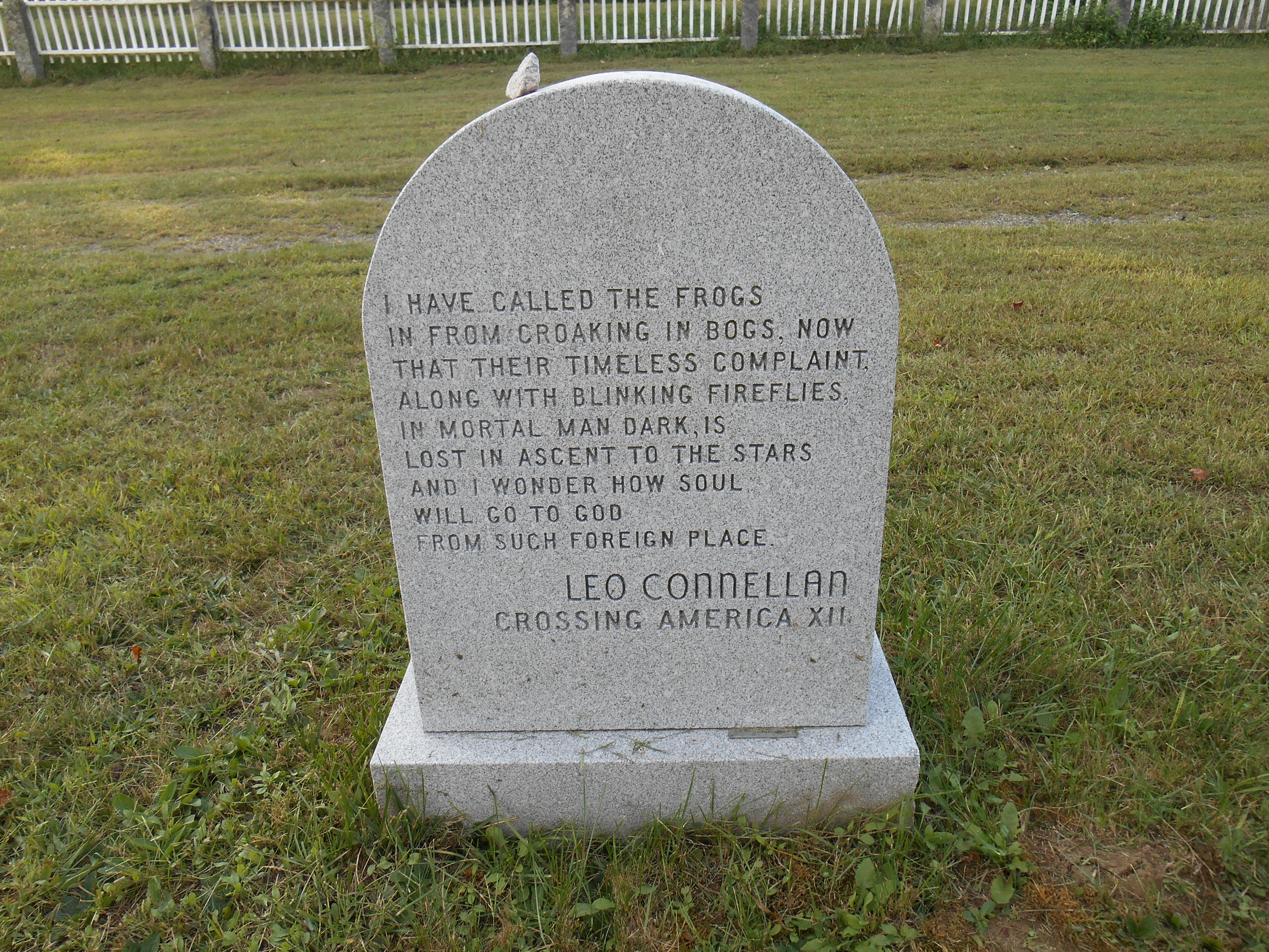 Leo Richard Connellan--gravestone 2