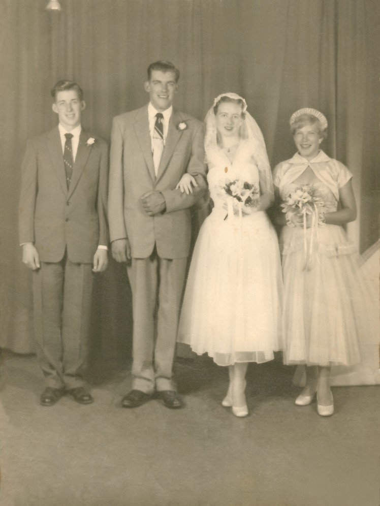 Mum as a bridesmaid for Bob and Doris Kraus
