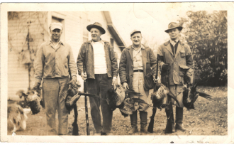 Four Men Returning from hunting pheasants? Four Men Returning from hunting pheasants?