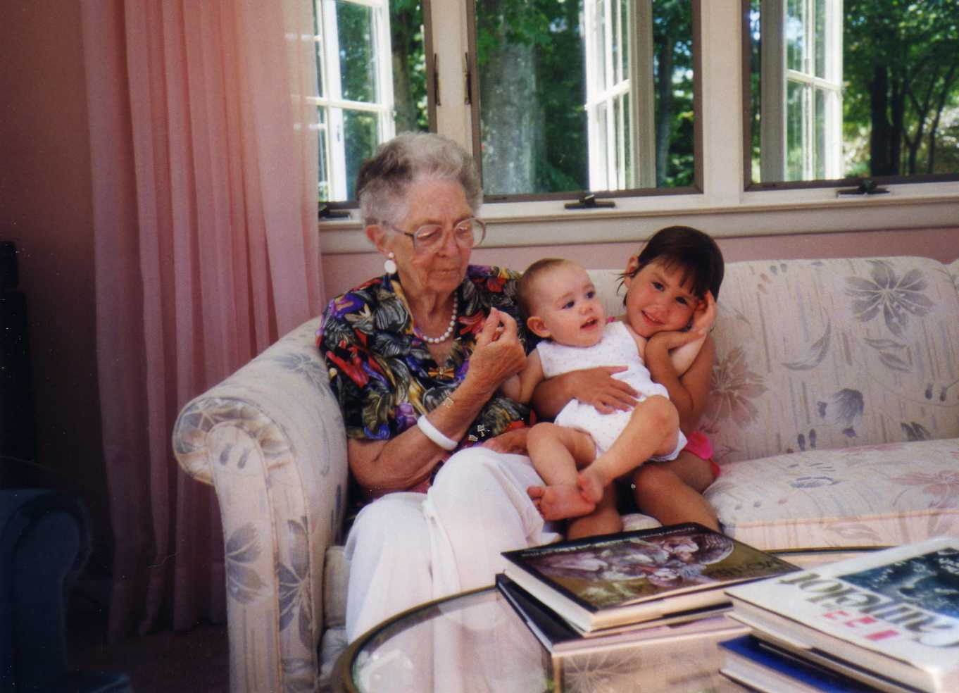 Olive with her great grandchildren 
